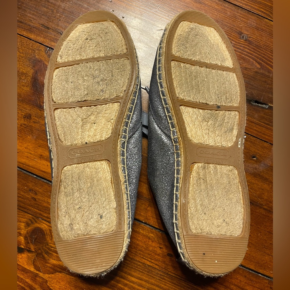 Coach | Ramira Espadrilles Gunmetal Glitter Lace-ups - Picture 10 of 10